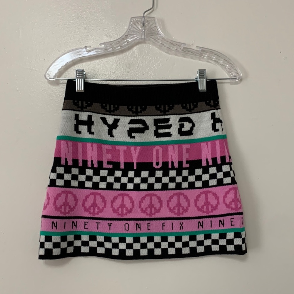 Jacquard Knit Mini Skirt